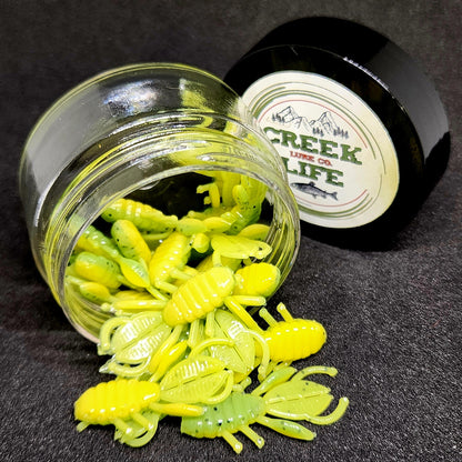 Creek Life Lures Jar of 1.3" Micro Creature Bait "The Anaconda Beaver"