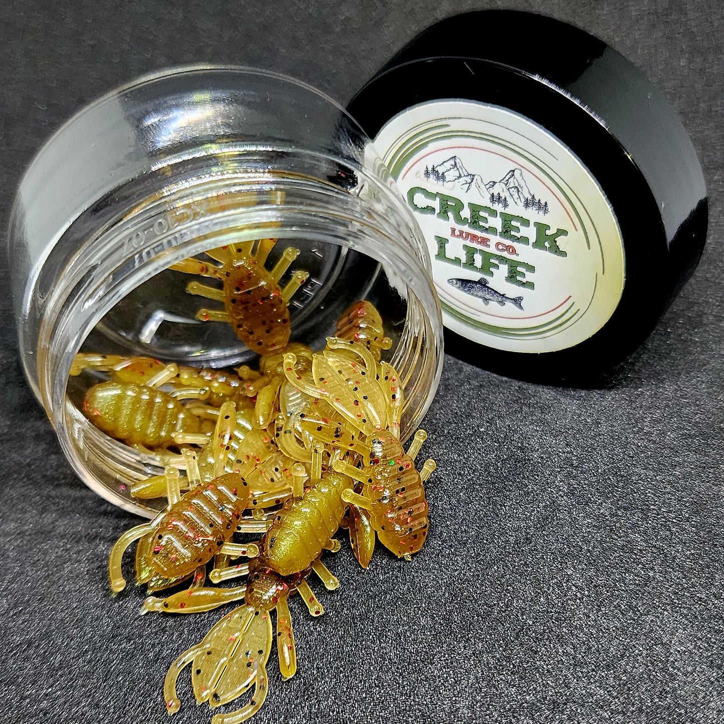 Creek Life Lures Jar of 1.3" Micro Creature Bait "The Anaconda Beaver"