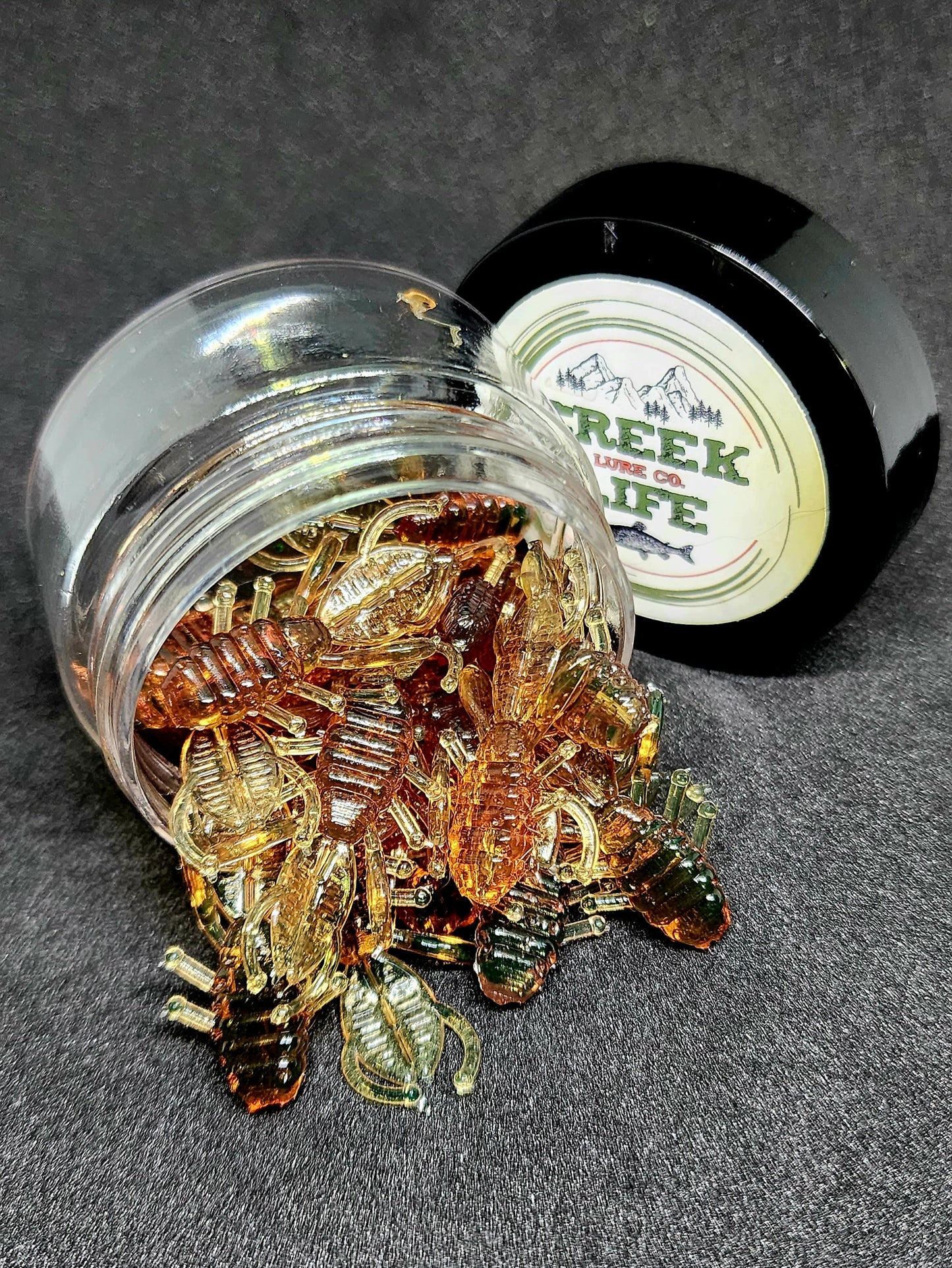 Creek Life Lures Jar of 1.3" Micro Creature Bait "The Anaconda Beaver"