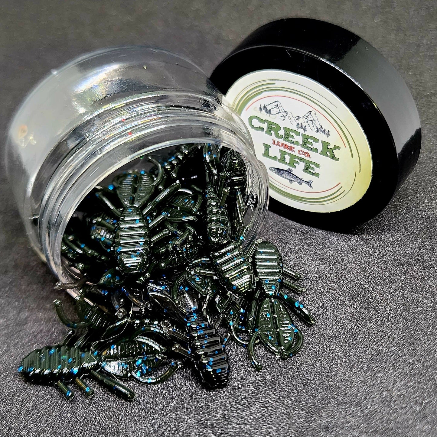 Creek Life Lures Jar of 1.3" Micro Creature Bait "The Anaconda Beaver"