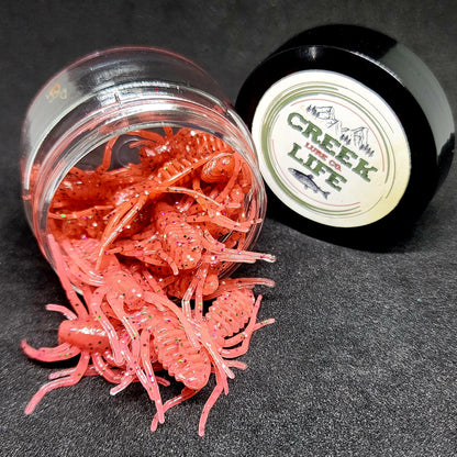 Creek Life Lures Jar of 1" Micro Spider Bait "The Writing Spider"