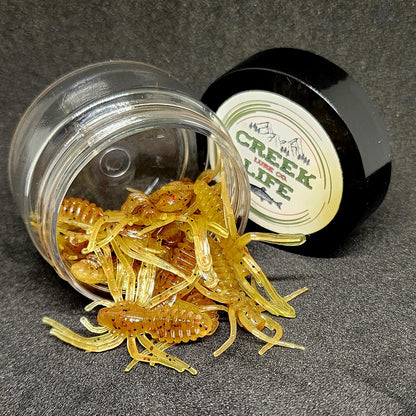 Creek Life Lures Jar of 1" Micro Spider Bait "The Writing Spider"