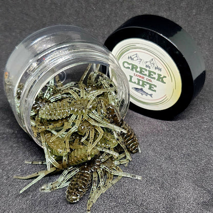 Creek Life Lures Jar of 1" Micro Spider Bait "The Writing Spider"