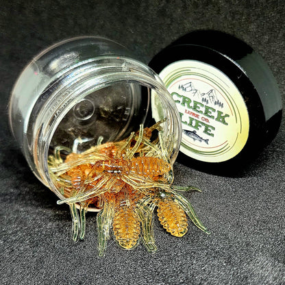 Creek Life Lures Jar of 1" Micro Spider Bait "The Writing Spider"