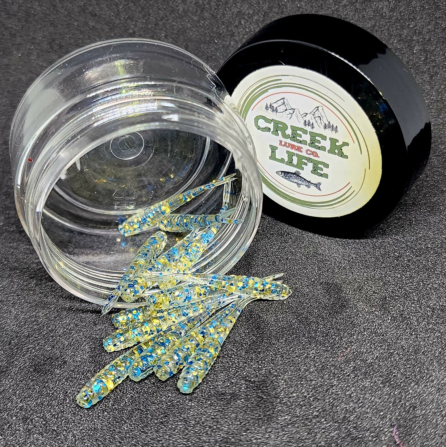 Creek Life Lures Jar of 1.4" Inch Micro Fluke "The Ditch Stick"