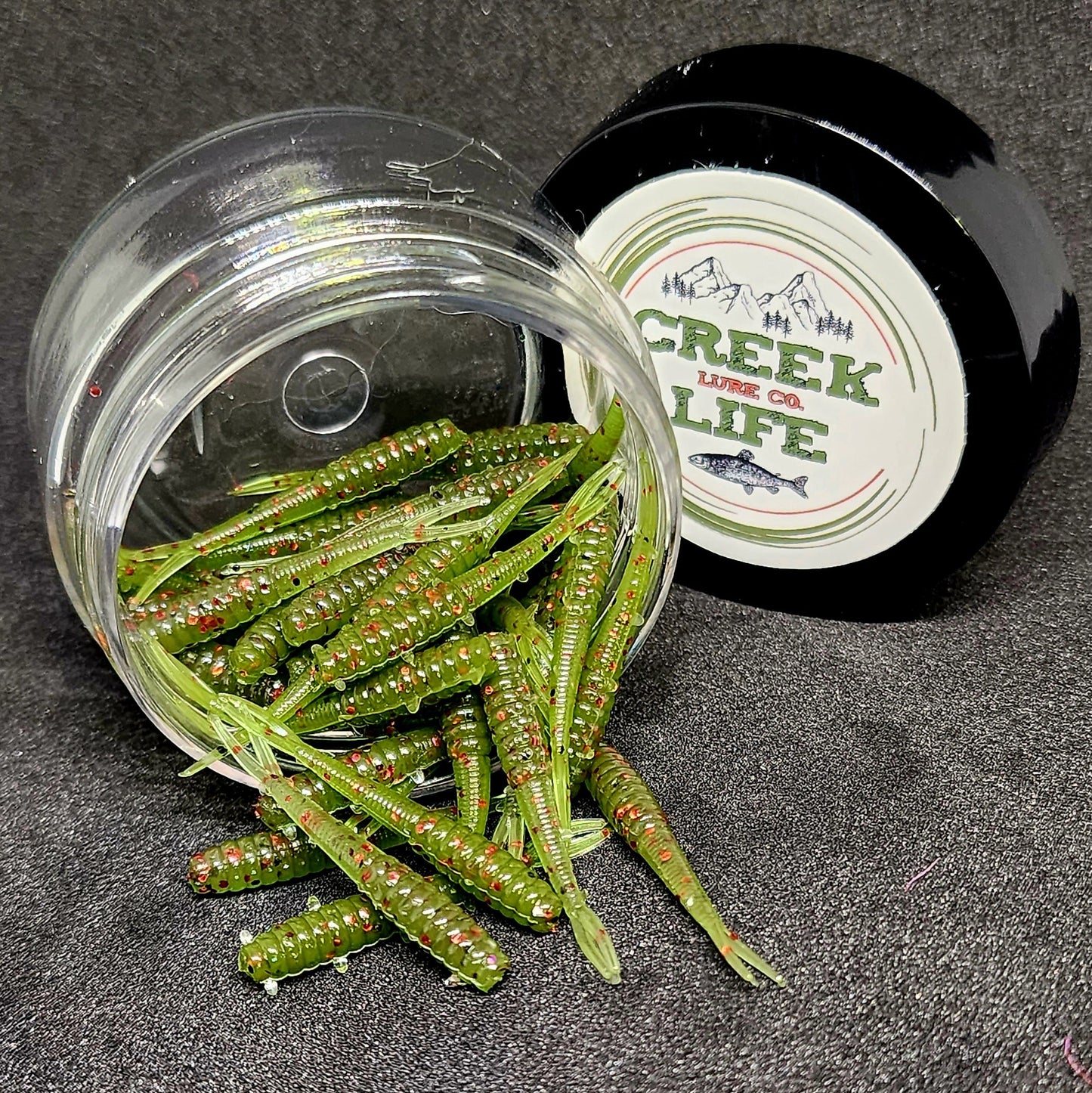 Creek Life Lures Jar of 1.4" Inch Micro Fluke "The Ditch Stick"