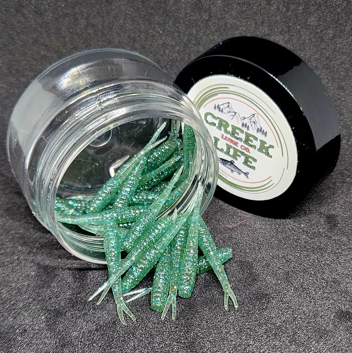 Creek Life Lures Jar of 1.4" Inch Micro Fluke "The Ditch Stick"