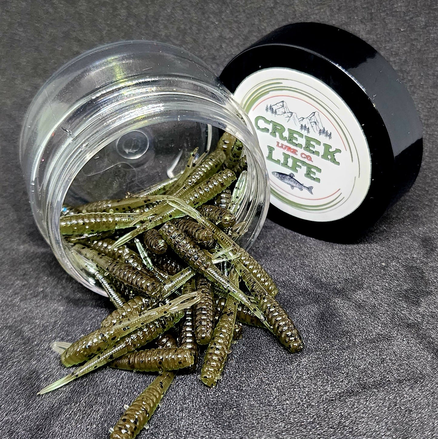 Creek Life Lures Jar of 1.4" Inch Micro Fluke "The Ditch Stick"