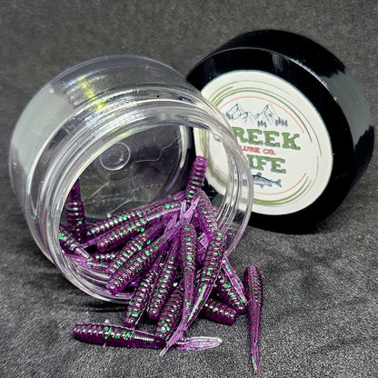 Creek Life Lures Jar of 1.4" Inch Micro Fluke "The Ditch Stick"