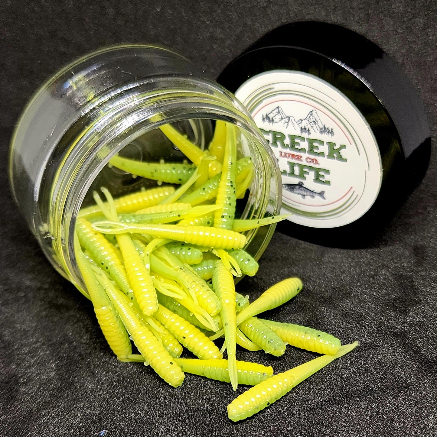 Creek Life Lures Jar of 1.4" Inch Micro Fluke "The Ditch Stick"