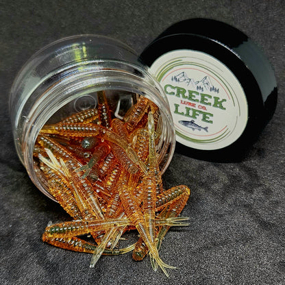 Creek Life Lures Jar of 1.4" Inch Micro Fluke "The Ditch Stick"