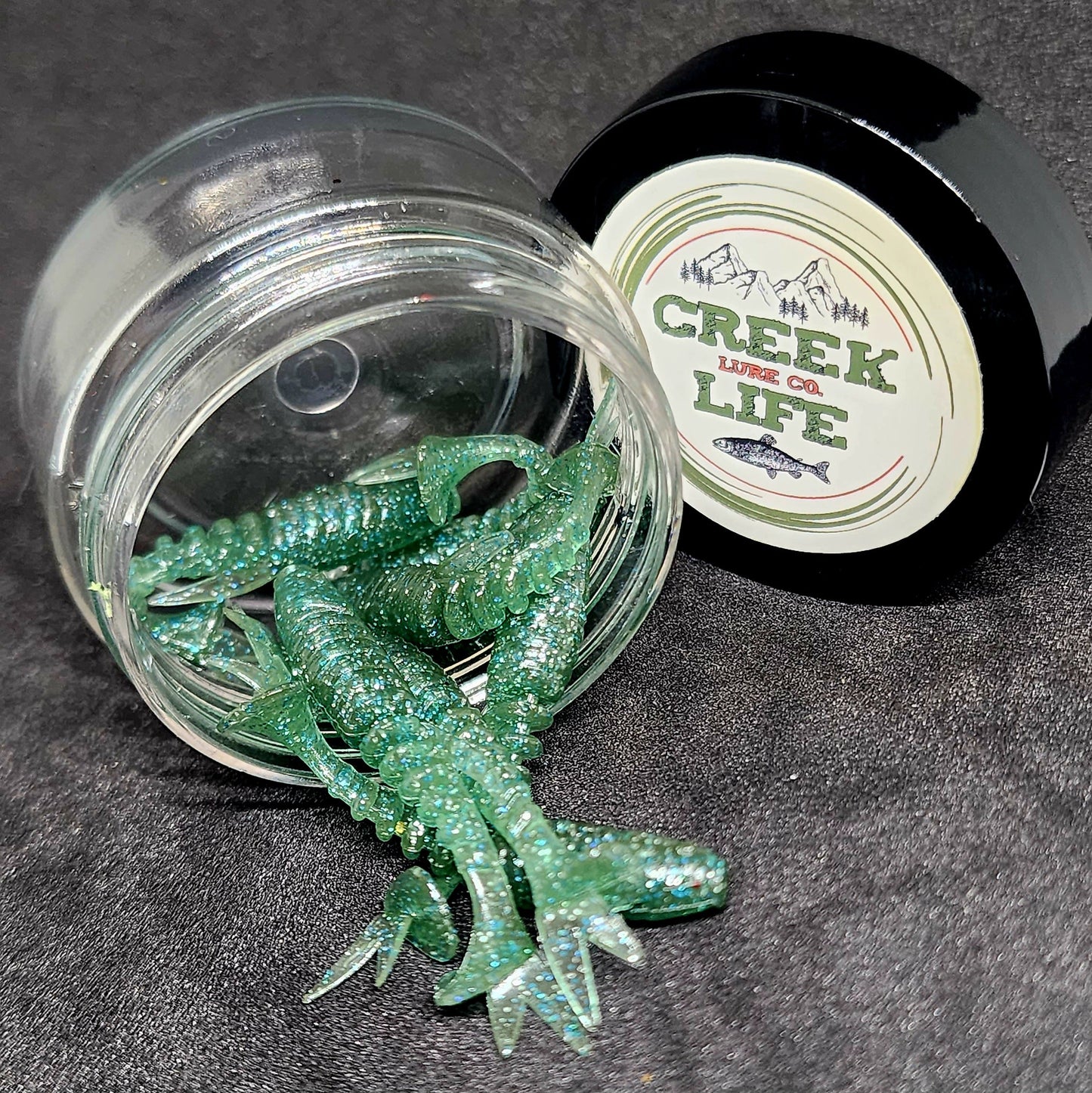 Creek Life Lures Jar of 2" Inch Micro Swimbait "Tennessee Creek Shark"