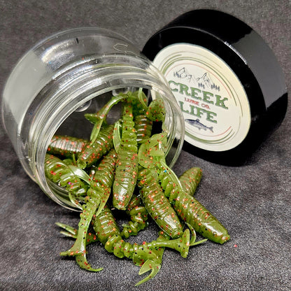 Creek Life Lures Jar of 2" Inch Micro Swimbait "Tennessee Creek Shark"