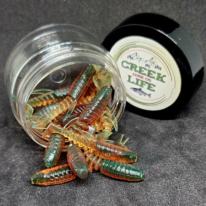 Creek Life Lures Jar of 2" Inch Micro Swimbait "Tennessee Creek Shark"