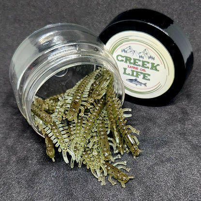 Creek Life Lures Jar of 1.8" Inch Micro Hellgrammite "The Ditch Devil"