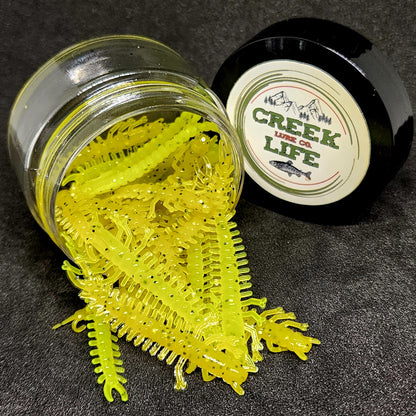 Creek Life Lures Jar of 1.8" Inch Micro Hellgrammite "The Ditch Devil"