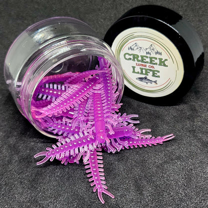 Creek Life Lures Jar of 1.8" Inch Micro Hellgrammite "The Ditch Devil"