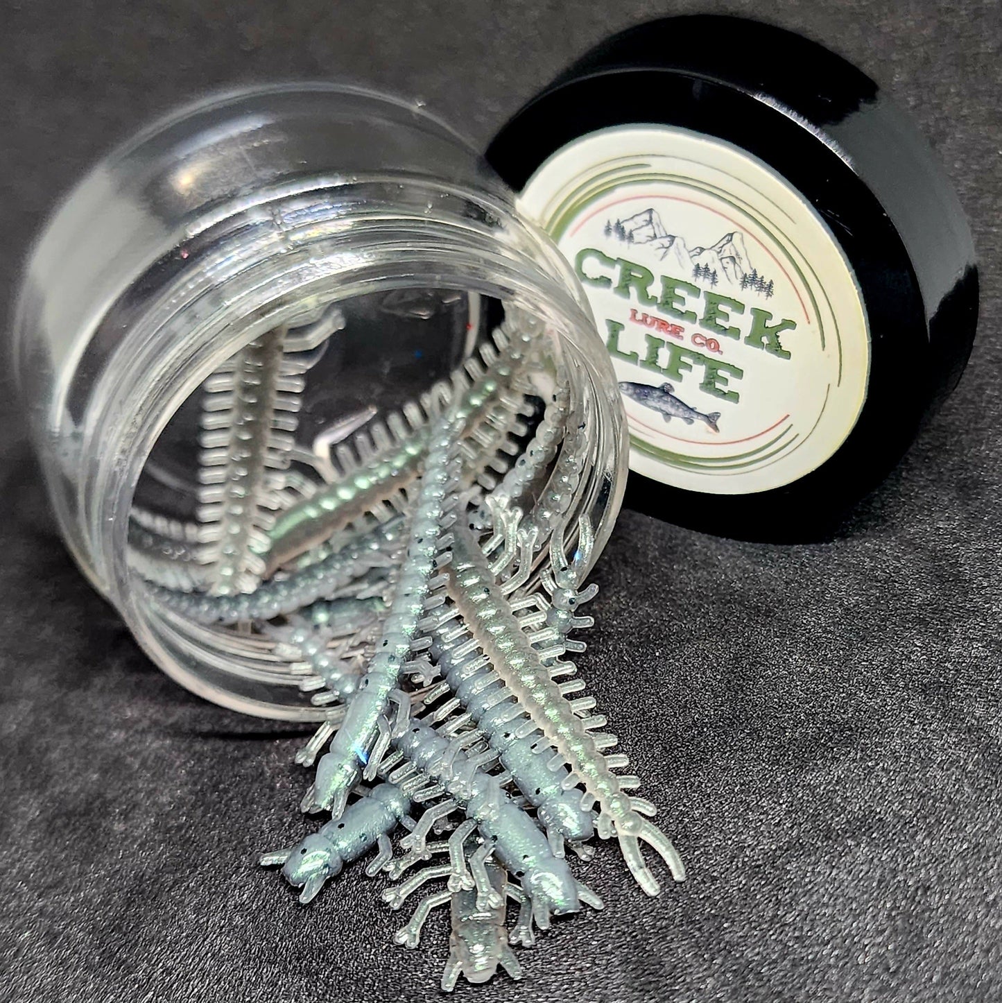 Creek Life Lures Jar of 1.8" Inch Micro Hellgrammite "The Ditch Devil"