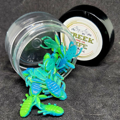 Creek Life Lures Jar of 1.3" Micro Creature Bait "The Anaconda Beaver"