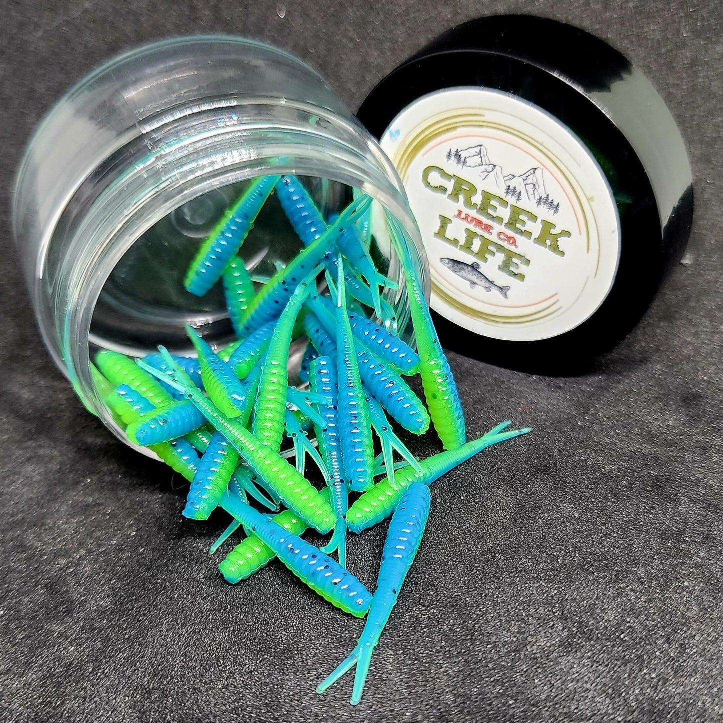 Creek Life Lures Jar of 1.4" Inch Micro Fluke "The Ditch Stick"