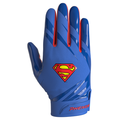 Superman Football Gloves - VPS5 by Phenom Elite