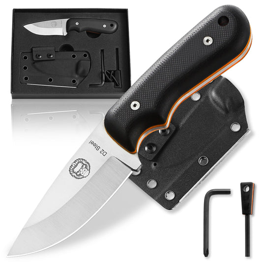 Holtzman's Gorilla Survival "THE REDLINE" FULL TANG SURVIVAL NECK KNIFE WITH G10 HANDLE