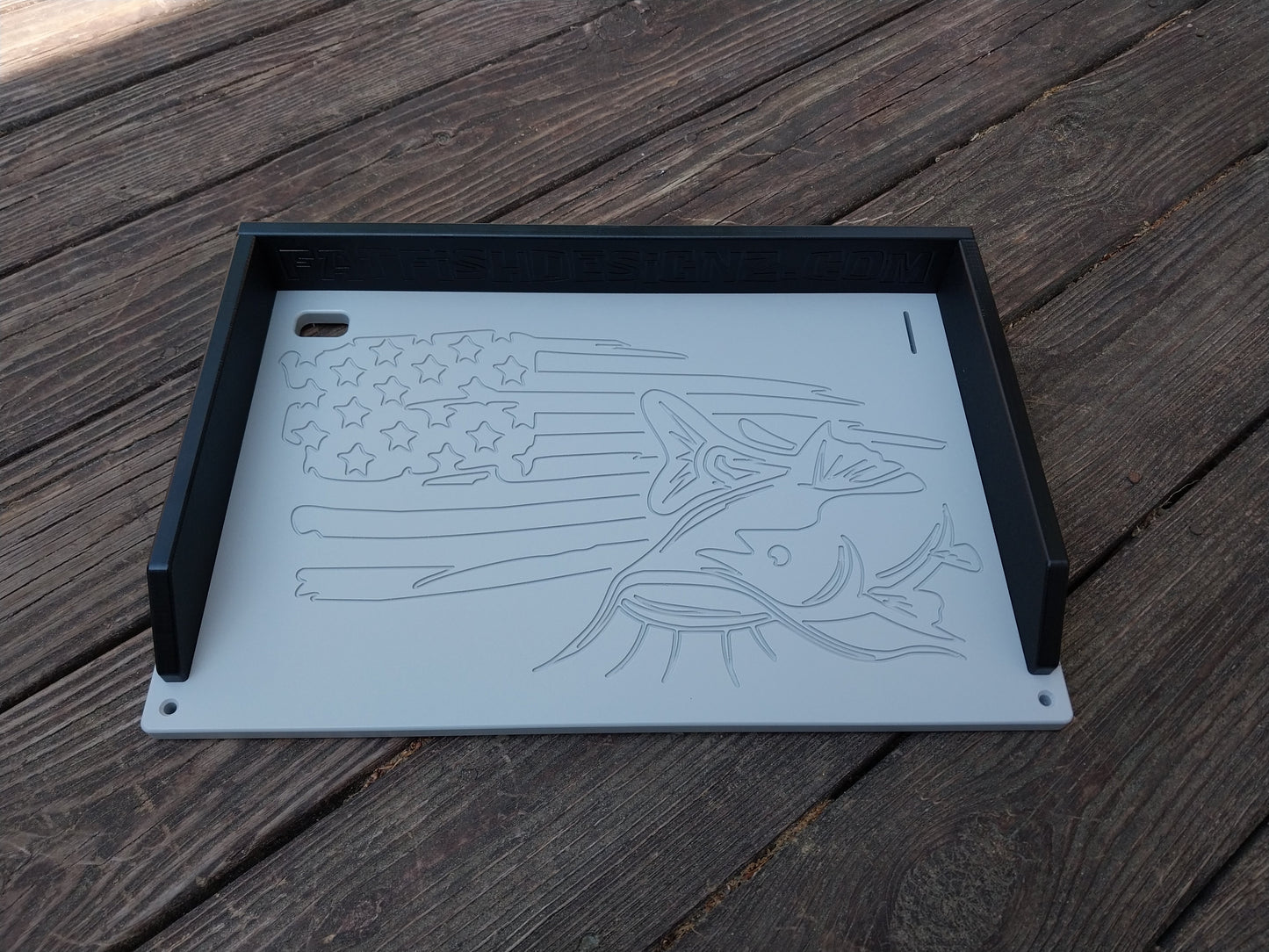 Fat Fish Designz Cutting Board w/ Freedom Fish Design (ruler optional)