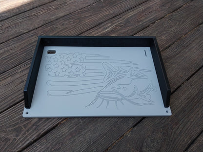 Fat Fish Designz Cutting Board w/ Freedom Fish Design (ruler optional)