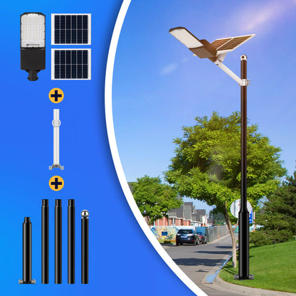 Langy Solar Lights 1400W solar street light with pole -30,000lumens