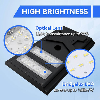 Langy Solar Lights Commerical Solar Power LED Parking Lot Light - 2 Years Warranty
