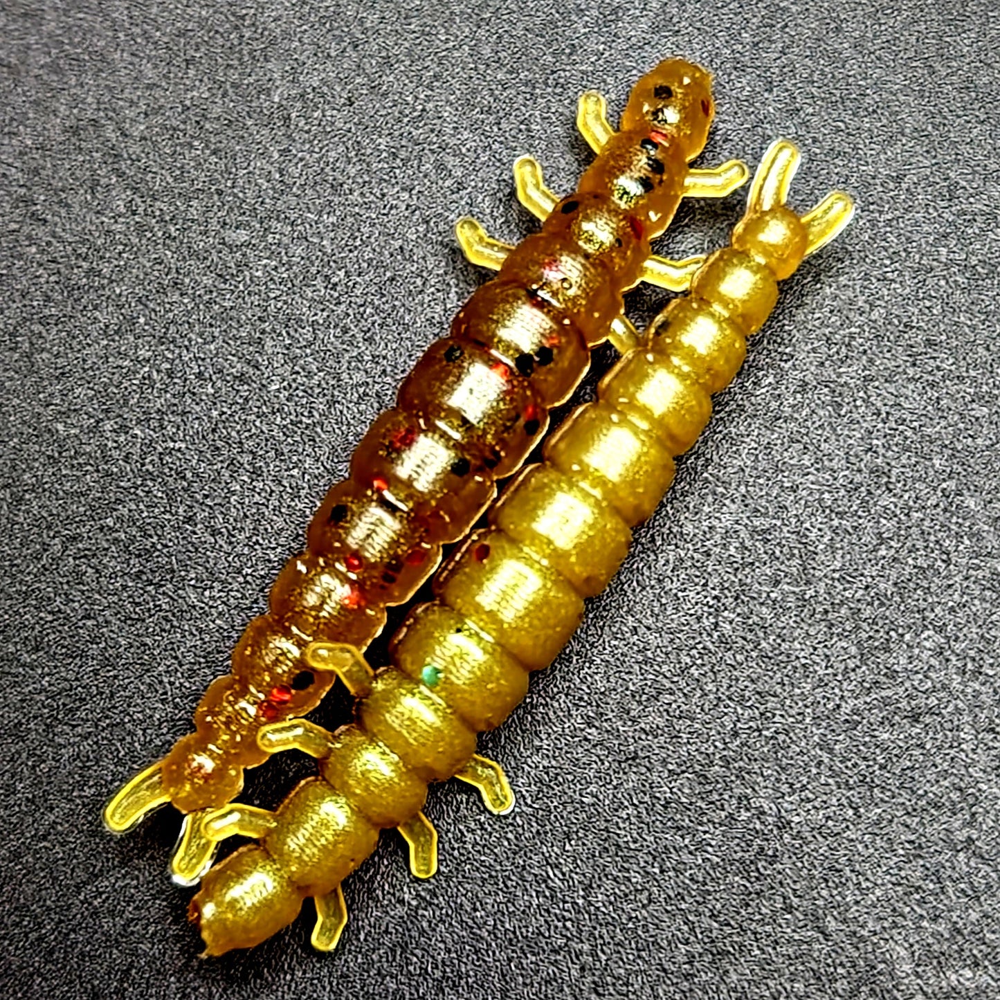 Creek Life Lures Jar of 1.3" Caddis Fly Larvae "Stream Weaver"