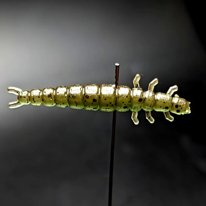 Creek Life Lures Jar of 1.3" Caddis Fly Larvae "Stream Weaver"