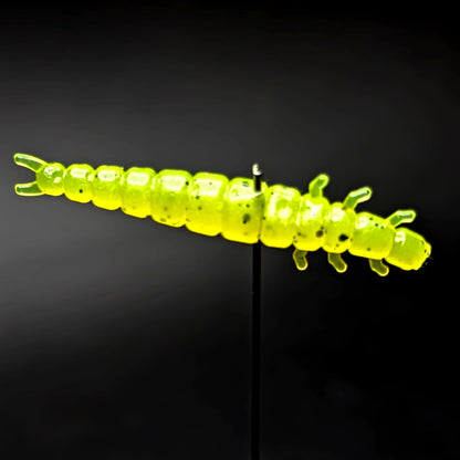 Creek Life Lures Jar of 1.3" Caddis Fly Larvae "Stream Weaver"