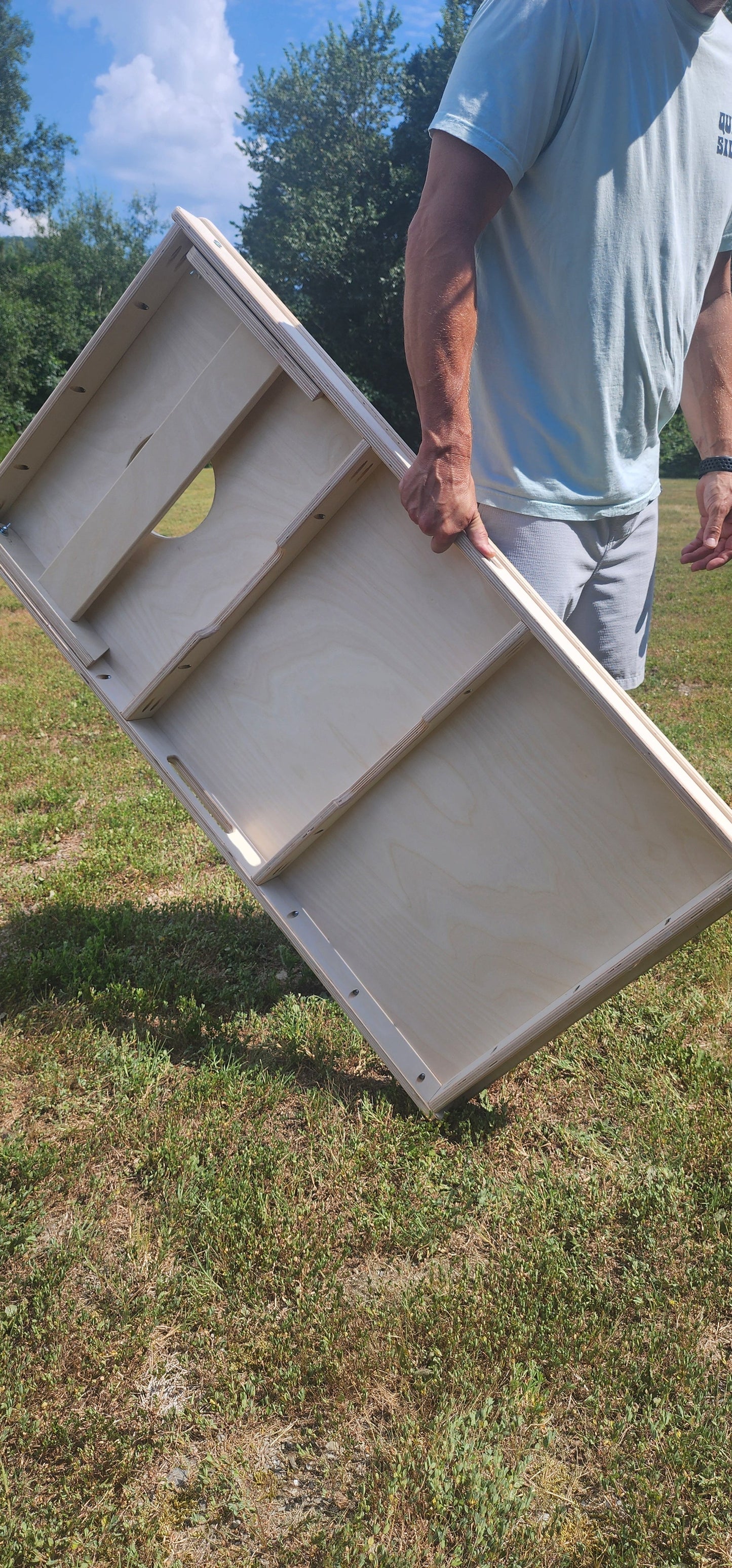 Baggo Rough American Flag Pro Style Cornhole Bean Bag Toss Game 24x48 with 8 Regulation 16oz Bags