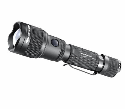 Powertac FlexBeam- 1200 Lumen Adjustable Beam Rechargeable Flashlight
