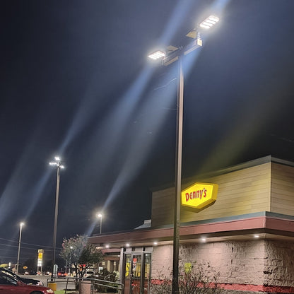 Langy Solar Lights Commerical Solar Power LED Parking Lot Light - 2 Years Warranty