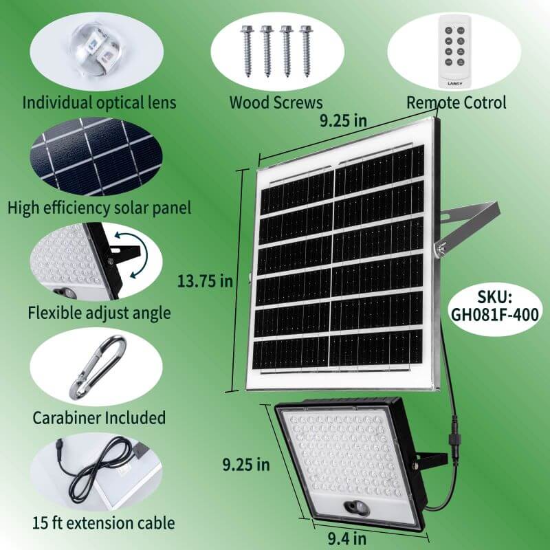 Langy Solar Green Floodlight for Night Hunting