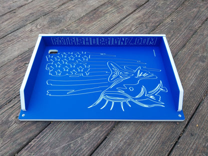Fat Fish Designz Cutting Board w/ Freedom Fish Design (ruler optional)