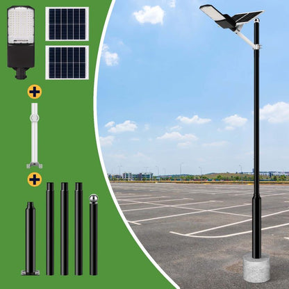 Langy Solar Lights 1400W solar street light with pole -30,000lumens