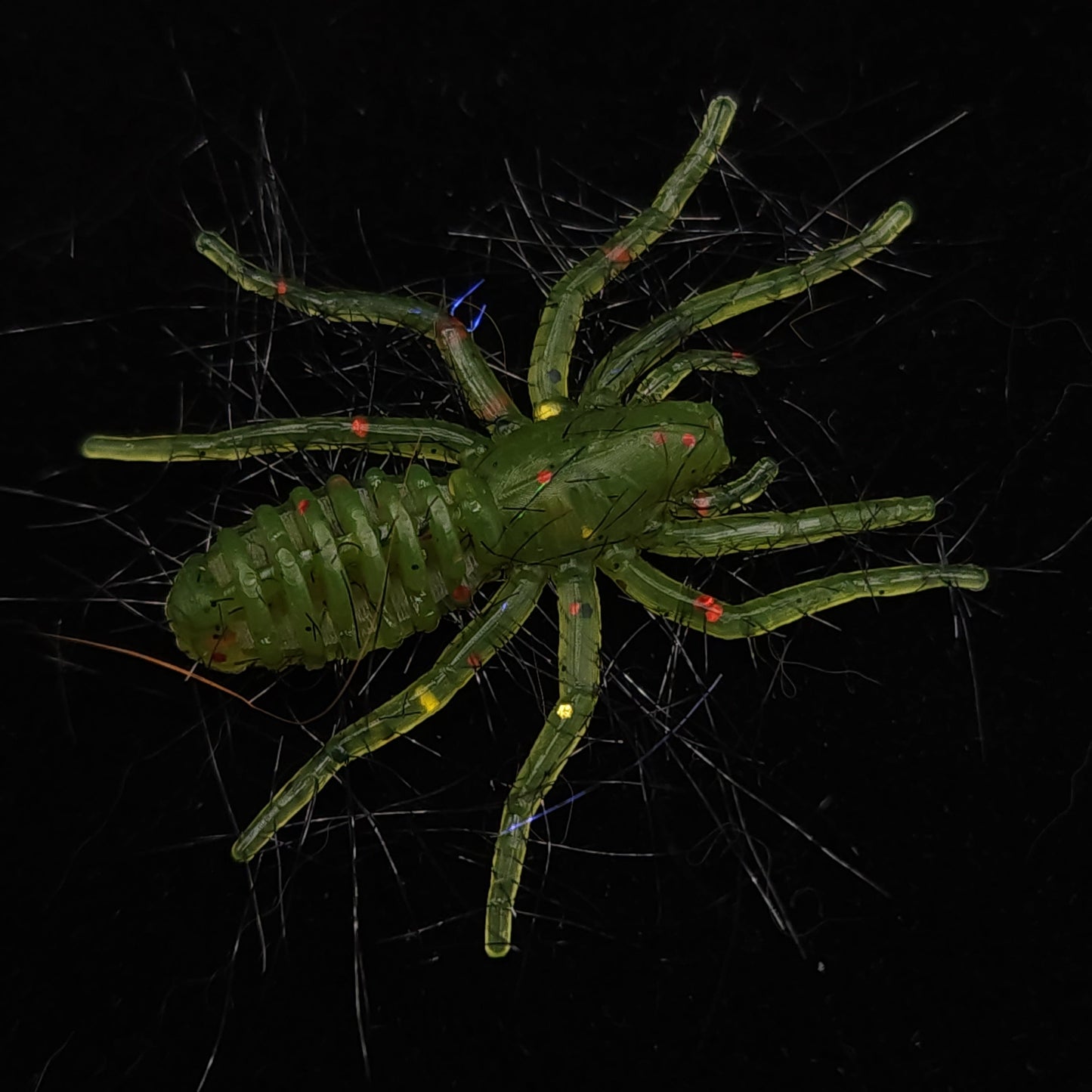 Creek Life Lure Co. Hairy 1" Micro Spider Bait "The Writing Spider"