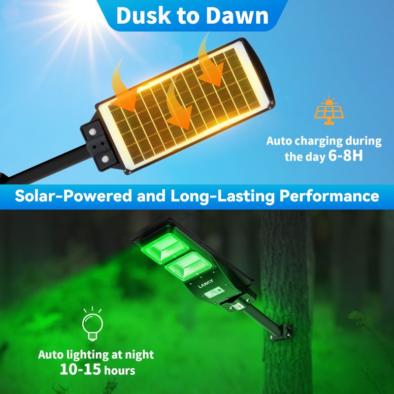 Langy Solar Green Feeder Light for Hunting -12,000 lumens