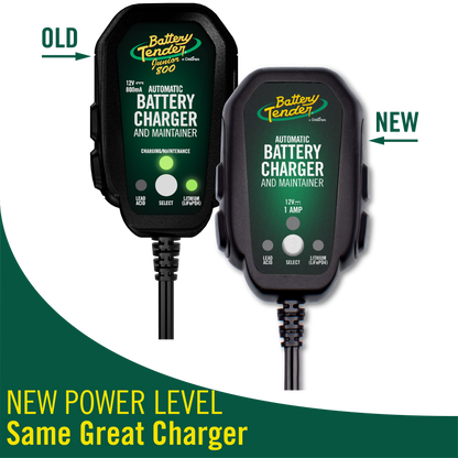 Battery Tender Junior 1 AMP 12V Selectable Chemistry Battery Charger and Maintainer