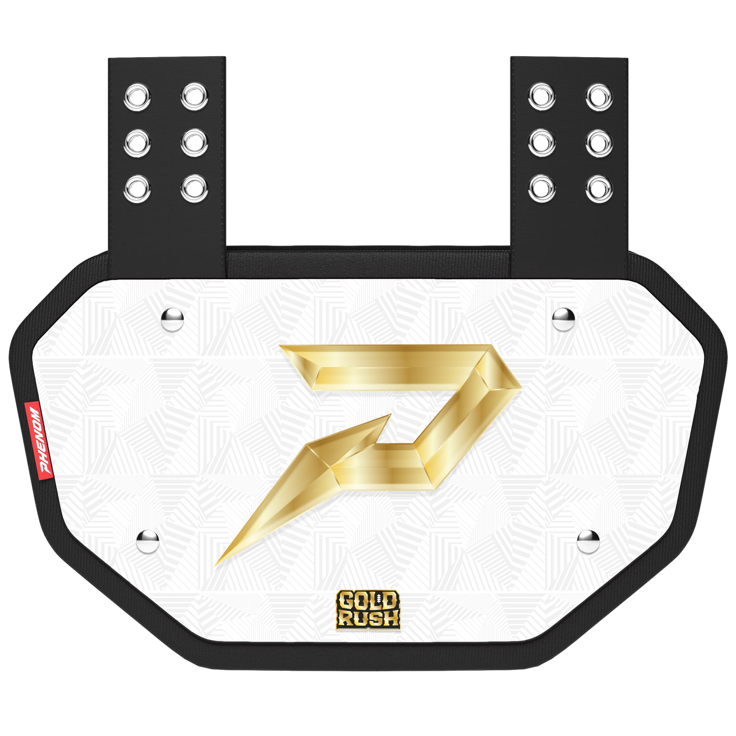 Phenom Elite Football Back Plate - Gold Rush White