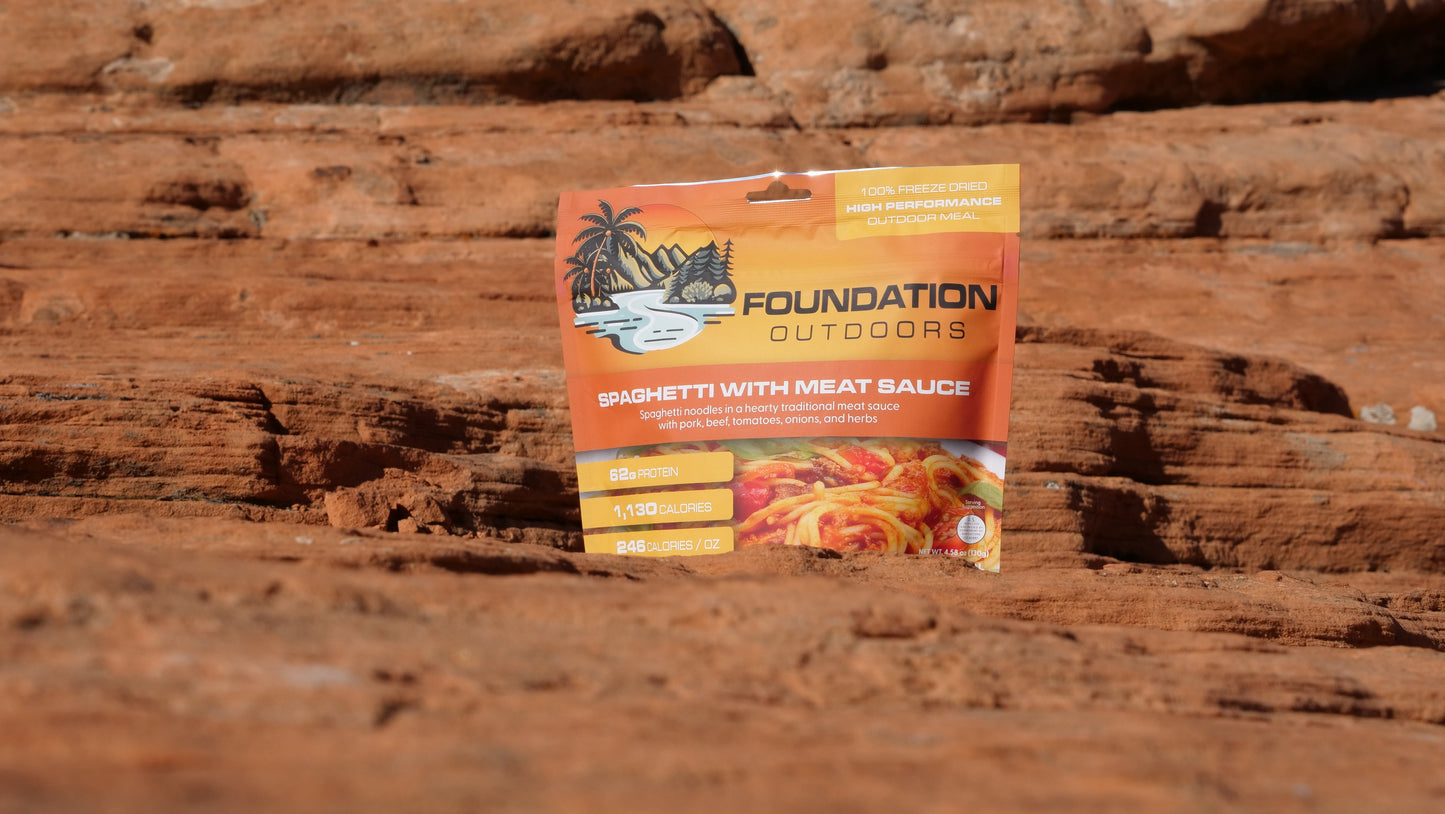 Foundation Outdoors Spaghetti with Meat Sauce Meal