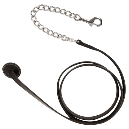 Bridles & Reins ExionPro Duo-Tone Leather Lead with Chain - Havana