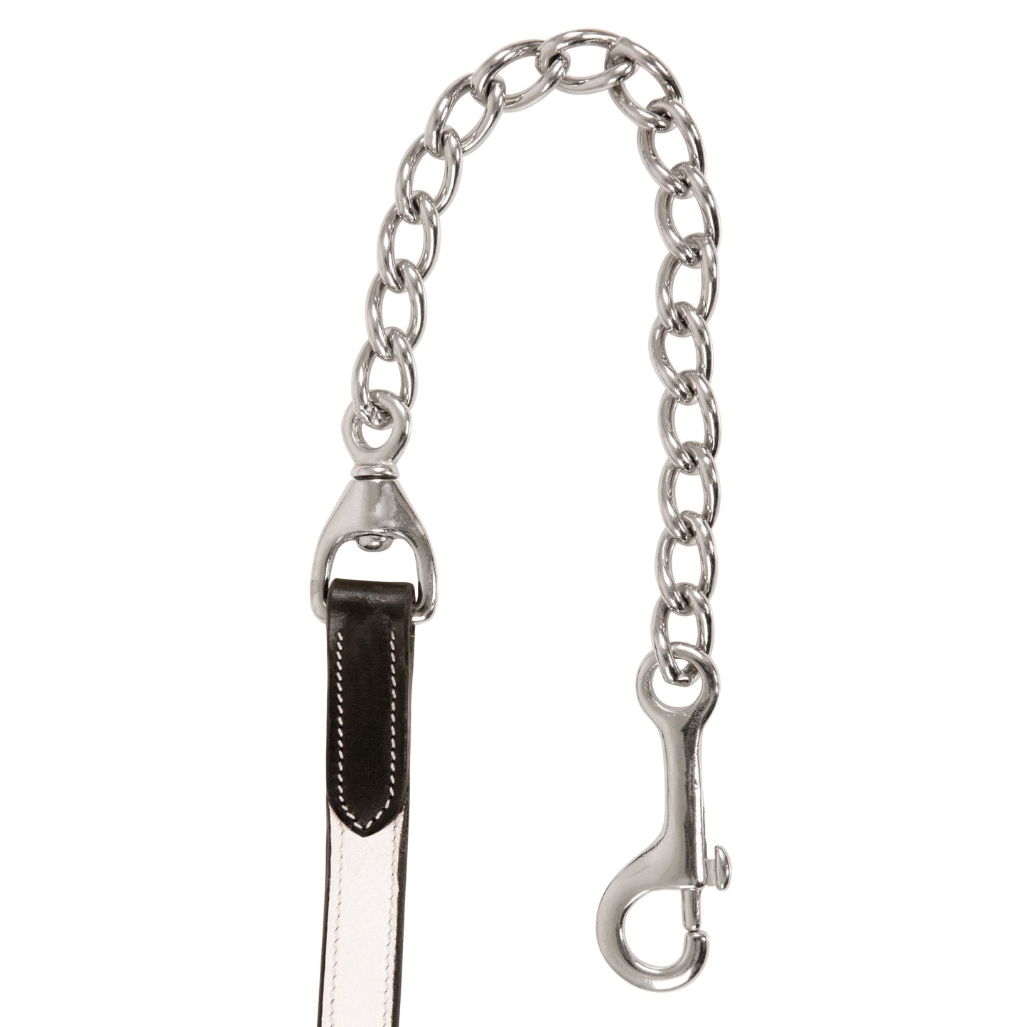 Bridles & Reins ExionPro Duo-Tone Leather Lead with Chain - White