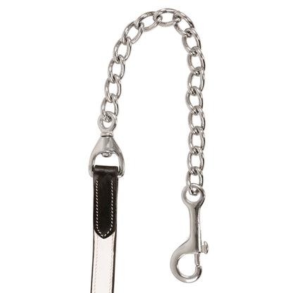 Bridles & Reins ExionPro Duo-Tone Leather Lead with Chain - White