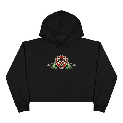 Liebe Calavera Rosa Crop Hoodie