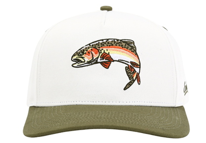Embry Outdoors White/Green - Rainbow Trout