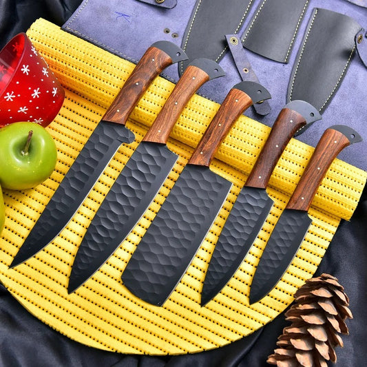 KBS Knives Custom Handmade D2 Forged Steel Kitchen Knives Set